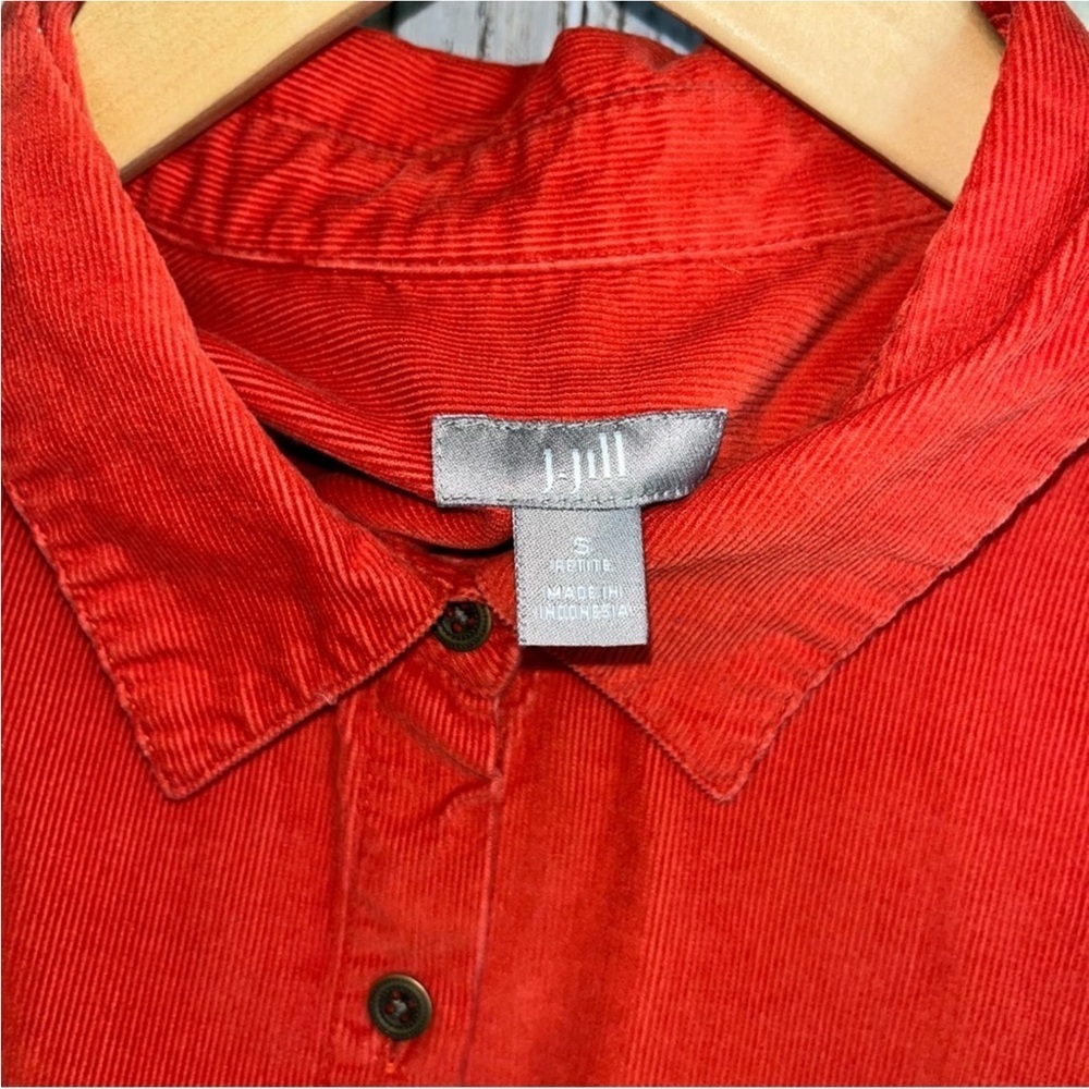 J. Jill Reddish Orange Corduroy Button Down - Picture 5 of 5